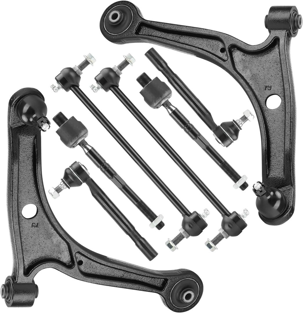Front Lower Control Arms w/Ball Joints Sway Bar End Links Tie Rods Suspension Kits for 2001-2005 Acura MDX, 2003-2005 Pilot (8pc)