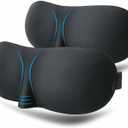 2 Pcs Sleep Goggles - 3D Contoured Blackout Eye Masks for Men & Women, Ultra-Light Travel Goggles for Side Sleepers, Home & Airplane Use