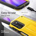 URBANITE for Samsung Galaxy A03S Case, Military Grade Dual Layer Shockproof Protective Cover Case with Screen Protector and Kickstand (Yellow)