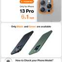 TORRAS Slim Fit for iPhone 13 Pro Case 6.1 Inch, Never Yellowing, Hard PC Ultra Thin Phone Case Super Lightweight Matte Protective, Space Black