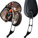 MRGDLKY Black ​Motorcycle Mirrors 8MM - Heavy Duty Rear Vew Mirror Side Hollow Rod Arrow Compatible with Touring Sportster Softail Road Glide Electra Street Glide Road King Dyna Ultra Vrod 1982-2025, HD 8MM Bolts
