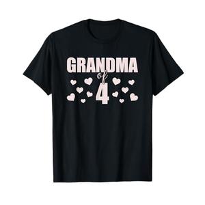 Grandma 4 Grandkids 4th Time Cubed Grandma Of Four T-Shirt XL