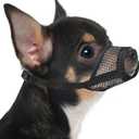 Mayerzon Dog Muzzle, Soft Mesh Muzzles for Small Medium Large Dogs Chihuahua Poodle Husky Labrador Retriever, Breathable Dog Mouth Guard for Biting Chewing Grooming, Allow Panting Drinking, XXS