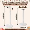 Yaocom 12 Pcs Doll Stands for 8 to 14 Inches Adjustable Dolls Figure Stand Display with Expandable Waist Wire Action Doll Stands Display Rack for Home Shop Birthday Party Favor(White)