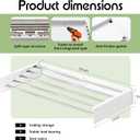 BOQORAD Clothes Drying Rack Wall Mounted 32,Drying Rack Clothing Wall Mount,Laundry Drying Rack,Wall Mounted Clothes Hanging Rack (White)