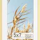 5x7 Picture Frame, Aluminum 5x7 Frame Matted to 4x6, 5x7 Photo Frame with High Definition Plexiglass, Metal 5x7 Frame for Wall or Tabletop Display, Wall Hook Included (Gold, Pack of 1)