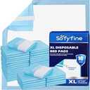SOFYFINE Bed Pads with Adhesive Strip 30"x36" Thicken Elderly Adults Incontinence Underpads Disposable,Heavy Duty Absorbent Chucks Waterproof,XL Extra Large Puppy Pee Training Pad[10 Pads]