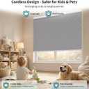 MYshade Cordless Blackout Cellular Shades for Windows, Honeycomb Window Shades with Thermal Insulation, Child & Pet Safe Room Darkening Shade, Easy Install,27" W x 72" H, Grey