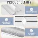 Hicarer 1 Pc 30" Chrome Framed Shower Door Replacement Drip Rail with Vinyl Sweep, Shower Door Water Deflector with Bottom Seal, Applied Mounting Tape and Screws (Silver)