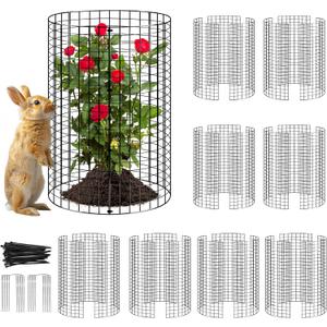 8 Pack Plant Protector from Animals, Wire Mesh Plant Cages for Garden Sturdy Metal Plant Protectors to Keep Rabbits, Squirrels, and Animals Out Ideal for Vegetables, Flowers, and Outdoor Plants