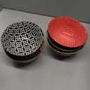 DOWAN Soup Bowls Set of 6, Cereal Bowls for Kitchen, 23 OZ Large Ceramic Bowl, Colorful Vibrant Patterned Porcelain Bowls for Kitchen Decor and Housewarming Gift, Dishwasher and Microwave Safe (Multicolor)