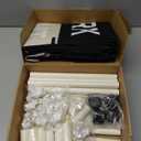 Laundry Sorter 3 Section Laundry Hamper Basket with Rolling Wheels Laundry Organizer Cart for Bathroom Bedroom Nursery (White+Grey+Black)