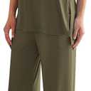 PRETTYGARDEN Women's 2 Piece Lounge Set 2026 Summer Casual Tank Top Wide Leg Pants Matching Travel Outfits Clothes Tracksuit (Green, M)