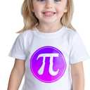Pi Day Shirt Toddler Boys Girls Happy 3.14 Pie Day T-Shirts for Kids Funny Tops Graphic Math Tee Short Sleeve 2T-8Y (White)