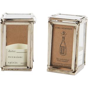 Mud Pie Wine Cork Display Box, Silver 2.25" x 1.25"