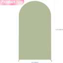 Wokceer 7.2FT Wedding Arch Cover Spandex Fitted Wedding Arch Stand Covers Round Top Sage Green Chiara Arch Cover for Birthday Party Ceremony Banquet Decoration