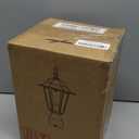 WISBEAM Outdoor Post Light, Pole Lantern, E26 Base 60W Max, Aluminum Housing Plus Glass, Wet Location Rated, ETL Qualified, Bulbs not Included, Black (1 Pack)
