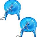 Hibbent 2 Pack Large 3-Inch Toilet Flapper Replacement Compatible with Gerber 99-788, Water Conserving Toilet Flappers for 3 Inch Flush Valves, Stainless Steel Chain, Easy to Install, Blue