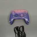 KENNEAS Wireless Controller Compatible with Switch/OLED/Lite, 2 Faceplate/8 Colors LED/850 mAh Battery/6-Axis Gyroscope/Turbo/Programmable Button/Immersive Vibration Motor Pro Controller for Switch(Purple Pink)