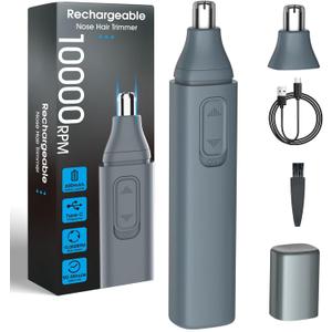 JISHO Ear and Nose Hair Trimmer for Men Women 10000 RPM Powerful Motor with Dual Stainless Steel Edge Blades USB Type-C Rechargeable for Easy Cleansing Travel Size1 Refill