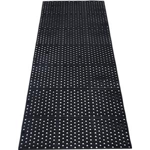 Jxgzyy 83x35 Commercial Anti-Fatigue Drainage Rubber Matting Non-Slip Rubber Drainage Mat Commercial Kitchen Floor Mat Rubber Mat with Holes for Wet Area Use, Black