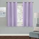 MYSKY HOME Light Purple Blackout Curtains for Bedroom, Grommet Room Darkening Curtain, 54 Inch Long Curtains for Small Windows Thermal Insulated Curtain, 1 Curtain Panel, 42 x 54 Inch, Lilac