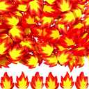 50 Pcs Miniature Flame Figurines Mini Resin Fire Model Flame Ornament for Miniature Village Town Accessories DIY Mini Scene Garden Home Micro Landscape Decor