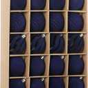 Senjie 20pcs Christmas Tree Ornaments Velvet Balls, Flocked Decoration Balls Ornaments Sets for Christmas 2025 Navy Blue