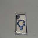 Clear for iPhone 16 Plus Case Magnetic Invisible Stand Built-in Camera Lens Protector Compatible with MagSafe Case Cover for 16 Plus,Blue