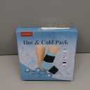 Comfytemp Ankle Foot Ice Pack Wrap for Plantar Fasciitis Relief, Ankles Brace for Sprain, Heel Spur, Swelling, Achilles Tendonitis, Cold Bag for Injuries Reusable, Hot Cold Compress, 1 Pack (Black)