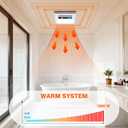 4 in 1 Bathroom Exhaust Fan with Light and Heater, 1800W Heating Power, 40W Quiet Vent Fan - 190 CFM & 1.0 Sone Bath Fan with Light, 1500lm LED Light, Easy to Install, Remote Control, UL Listed