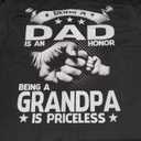 Being A Dad Is An Honor Being A Grandpa Is Priceless Black Men's T-Shirt (L)