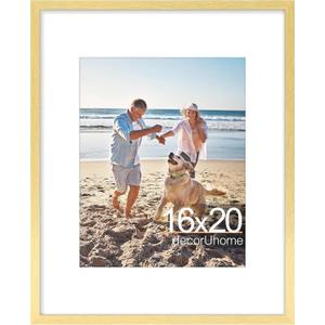 decorUhome 16x20 Picture Frame Fits 11x14 Photos with Mat, Gold