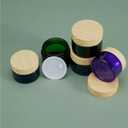 4Pack 50g Blue Glass Jars with Lids,Refillable Cream Jar Cosmetic Cream Jars,Empty Round Cosmetic Containers for Sample,Powder, Lotion,Spice,Crubs Creams,Oils Salves,Ointments(Blue)