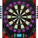 Soft Tip Electronic Dart Board for Adults, 9-Color LED&Voice Prompt, 18.11x20.47x1.18"