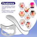 Guasha Massage Tool, Grade Stainless Steel Scraping Tool for Soft Tissue Upgrade Physical Therapy Stuff,Used for Back, Legs, Arms,Neck,Shoulder, Gua sha ToolS+Square Shaped