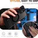 Strong Magnetic for Samsung Galaxy S24 Ultra Case with Screen Protector + Lens Protector, Fit for MagSafe,Mil-Grade Drop Protection, Seamless Stand, Translucent Black