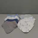 Muslin Baby Bibs 8 Pack, Baby Bandana Drool Bib for Drooling and Teething, Cotton Soft Absorbent for Girls Boys (A Blue Dinosaur)