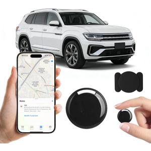 Mini Portable GPS Tracker for Vehicles, Global Tracking, Undetectable GPS Car Tracker, No Monthly Fee/No SIM Card, Tracker Device for Kids, Dogs, Cars, Elderly, Compatible with iOS & Android