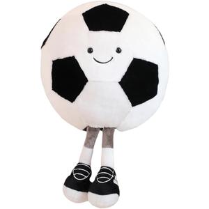 13.7 inch Stuffed Sports Balls Toy Creative Football Doll Fun Cute Plush Doll Toy Plush Stuffed Spherical Soft Toys Sports Throw Pillow CushionKids Gift(Football) (11)