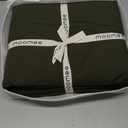 MooMee Bedding Sheet Set 100% Washed Cotton Linen Like Textured Breathable Durable Soft Comfy (Solid Olive Green, California King)