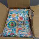 FUNHOME Patio Chair Cushions 18 x 18 x 2.5 Inch,Water-Resistant Outdoor Seat Cushions for Patio Furniture 2 Pack, Sqaure Chair Pads for Wicker Chair Seat, Cyan Circle