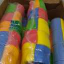 Bird Toy 1.5" x 1" Bagel Tube Talon Toy Parrot Toy Part Colorful Cardboard Tube (4 Packs (80 Bagels))