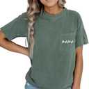 Pocket Mama Tee, Comfort Colors Mama Shirt, Retro Mommy Shirt, Trendy Gift for New Mom, Pregnancy Reveal, Baby Shower Gift, Mothers Day Outfit, Announcement Tee
