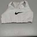 Nike Women's Swoosh Sports Bra (Medium Support) (White/Stone Mauve/Black)