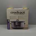 Crock-Pot Large 8-Quart Programmable Slow Cooker with Auto Warm Setting Black Stainless Steel Includes Cookbook (Pack of 1)