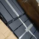 Goovilla Plastic Interlocking Deck Tiles, 36 Pack Balcony Flooring, 12"x12" Waterproof Outdoor Flooring All Weather Use, Patio Floor Decking Tiles for Porch Poolside Backyard Concrete, Dark Grey