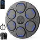 2025 Music Boxing Machine,Boxing Wall Mount Machine for Kids Adult,Bluetooth Smart Boxing Traineing Machine with Boxing Gloves, Boxing Target Workout Punching Equipment for Home,Office,Gym (Gray)