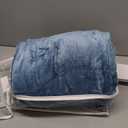 Electric Heated Blanket Twin Size 62"x84" - Microplush & Sherpa Fabric Dual-Sided, 6 Heat Settings & 1-10 Hours Auto Off , Cozy Warming Throw for Home, Office, or Bed, Machine WashableSlate Blue