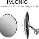 12" Acrylic Convex Mirror  Adjustable Wide Angle View Traffic Mirror for Enhanced Security Coverage in Rooms, Offices, Warehouses, Parking Lots, and Addressing Corner Blind Spot Areas